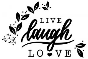 Stempel Live - Laugh - Love 6x4 cm