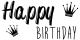 Stempel Happy Birthday 8x4 cm mit Stempelholz kleines Produktebild