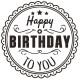 Stempel Happy Birthday to you 5x5 cm kleines Produktebild