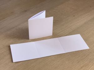 Blanko - Karte 9x9 cm 2 mal gerillt im 10 er Set