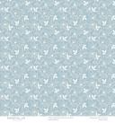 Designpapier Blumen graublau 164 Produktbild