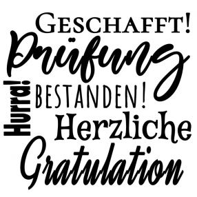Stempel Prüfung bestanden 5x5 cm Stempel Prüfung bestanden 5x5 cm