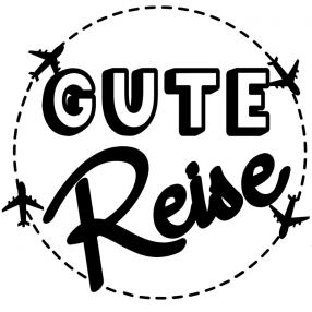 Stempel Gute Reise 5x5 cm