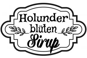 Stempel Holunderblütensirup 6x4 cm