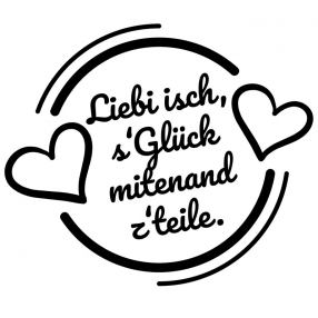 Stempel Liebi isch 5x5 cm Mundart Stempel Liebi isch 5x5 cm Mundart