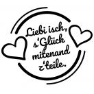 Stempel Liebi isch 5x5 cm Mundart Produktbild