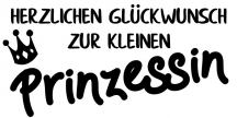 Stempel Herzlichen Glückwunsch zur kleinen Prinzessin 6x3 cm Produktbild