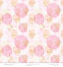 Designpapier Rosa gold Kreise 141 Produktbild