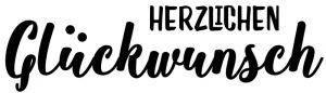 Stempel Herzlichen Glückwunsch 7x2 cm