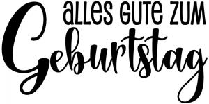 Stempel Alles Gute zum Geburtstag 6x3 cm