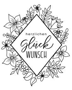 Stempel Herzlichen Glückwunsch 7x10 cm