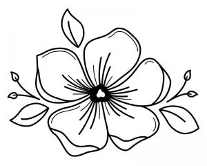 Stempel Blume 10x7 cm
