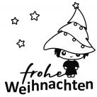 Stempel frohe Weihnachten 6x6 cm Produktbild