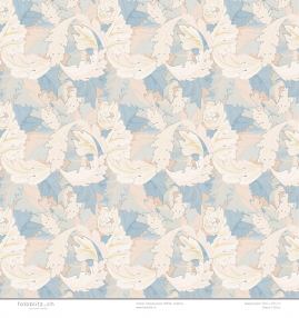Designpapier Blätter hellblau 168 Designpapier Blätter hellblau 168