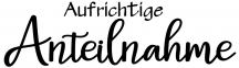 Stempel Aufrichtige Anteilnahme 7x2 cm Produktbild