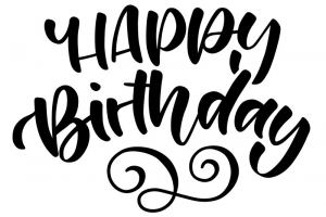 Stempel Happy Birthday 6x4 cm MF Stempel Happy Birthday 6x4 cm MF