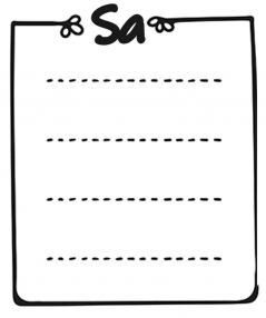 Stempel Samstag Liste 10x7cm Stempel Samstag Liste 10x7cm