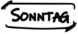 Stempel Sonntag 6x3cm Stempel Sonntag 6x3cm