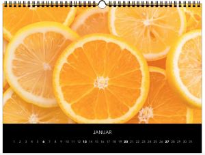 Fotokalender 38x28 cm schwarz 2026