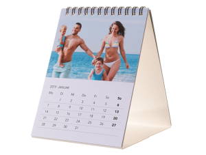 Tischkalender 2026 weiss