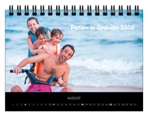 Tischkalender 2026 Querformat schwarz