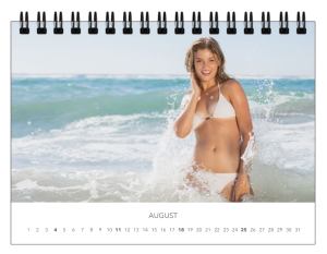 Tischkalender 2026 Querformat weiss