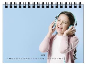 Tischkalender 2026 Querformat transparent