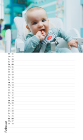 Küchenkalender 24x40 cm 2026 Linien weiss