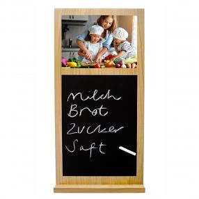 Kreidetafel mit Fotodruck